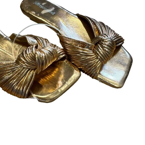 Revolve Jeffrey Campbell Knaughty-3 Rose Gold Knotted Slip-On Flat Sandal NWOT - Picture 9 of 13